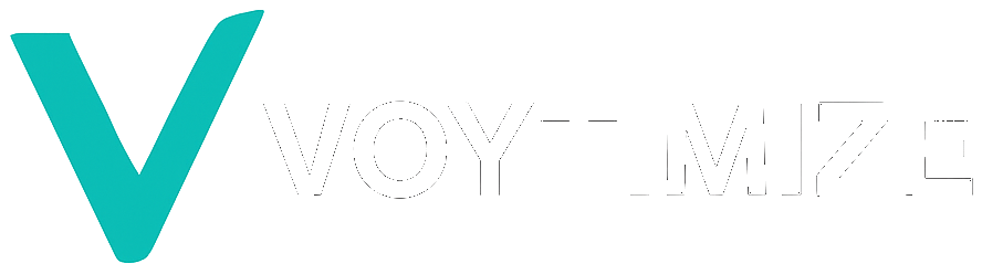 voytimize logo white text transparent